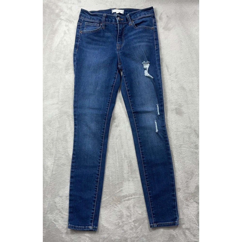 Harper Heritage Skinny Jeans Women 25 Blue Mid Rise Distressed PW2001990